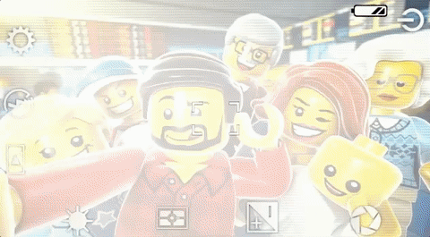 lego figures take a selfie