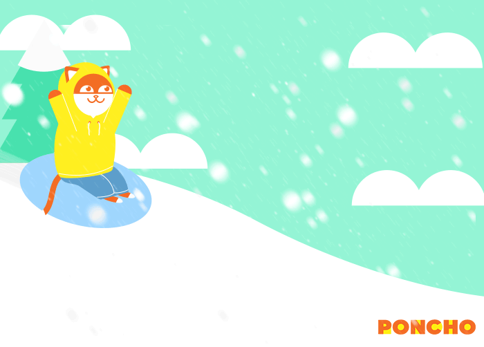 Sledding Snow Day GIF by Poncho Find & Share on GIPHY