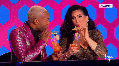 Rupauls Drag Race All Stars episode 1 rupauls drag race drink drinking GIF