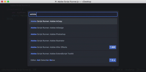GitHub - rendertom/Atom-Adobe-Script-Runner: Run Adobe scripts from Atom
