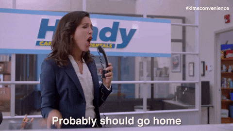 Crushin It Go Home GIF by Kim's Convenience