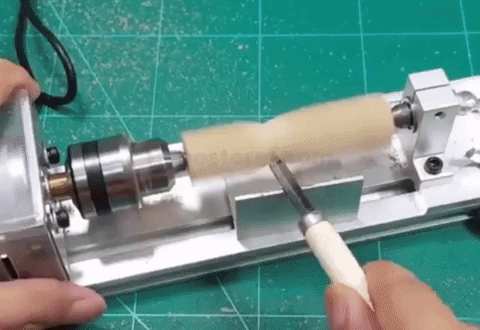 DIY Portable Handmade Wood Toys Mini Lathe Drill