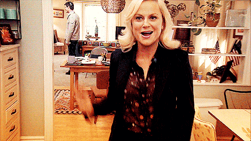 Image result for excited gif parks and rec