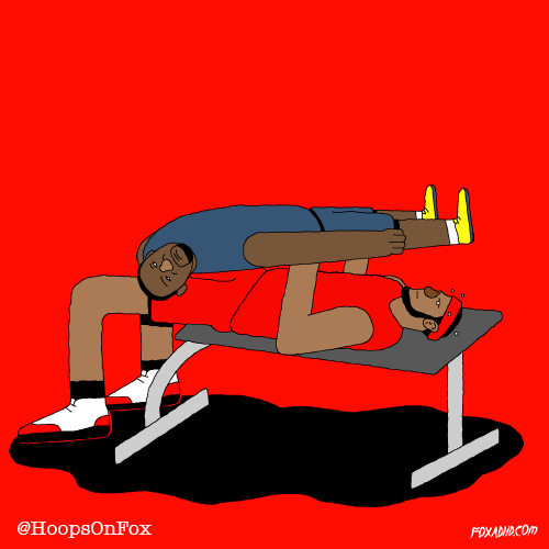 Bench Press Exercise GIF by FOX Sports Watch. Enjoy. Repeat. Find