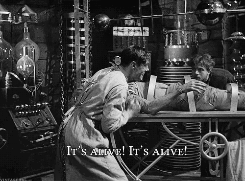 Dr. Frankenstein from Universal's Frankenstein: 'It's alive! It's alive!'