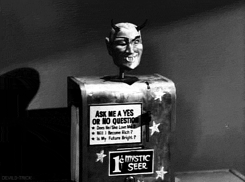 Twilight Zone episode clip-a diner booth fortune teller machine
