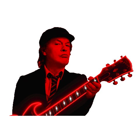 Angus Young Rock Sticker by AC/DC for iOS & Android | GIPHY