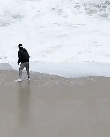 Atleast he kept his shoes dry in fail gifs