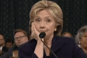 money doesn't buy happiness - unimpressed Hilary Clinton GIF
