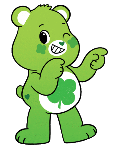 care bear with four leaf clover