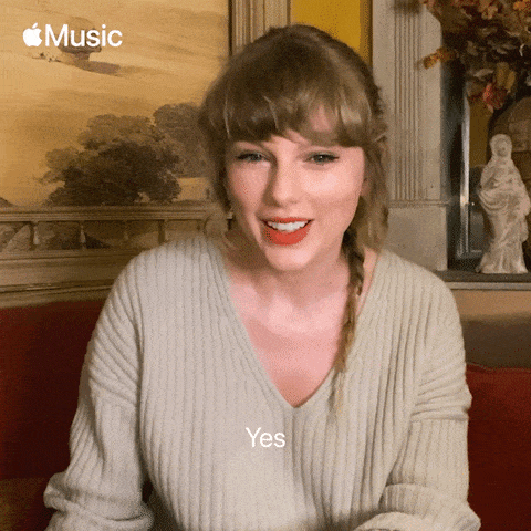Taylor Swift Yes GIF By Apple Music