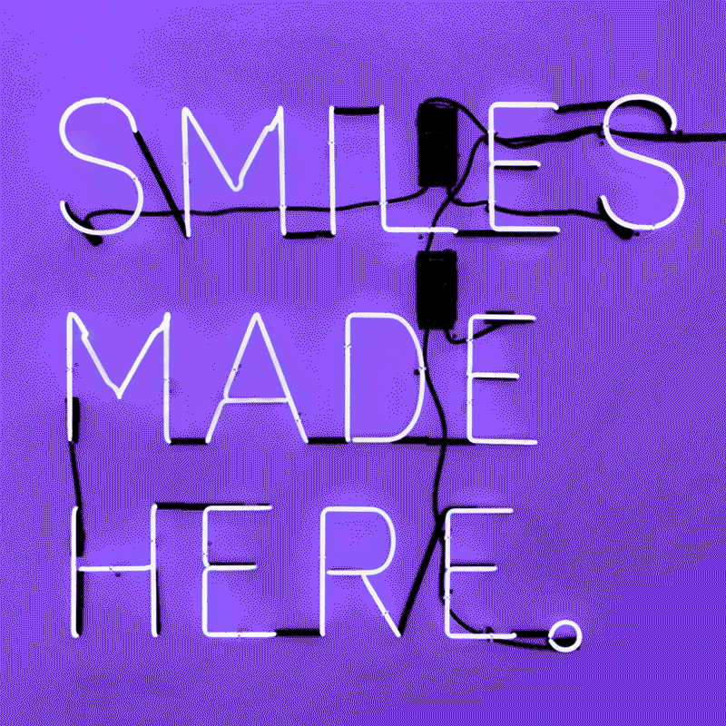 Happy Neon Sign GIF by Smile Direct Club