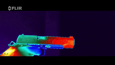 Thermal image of gunshot gif