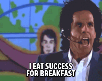 I eat success for breakfast - with skimmed milk!