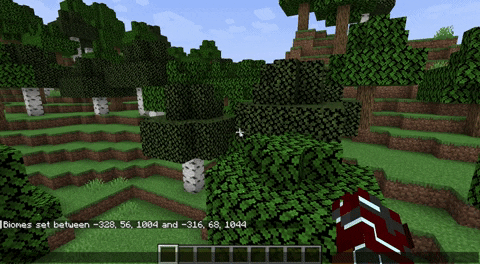 Turning forest into savannah in Minecraft - How to change biomes in Minecraft