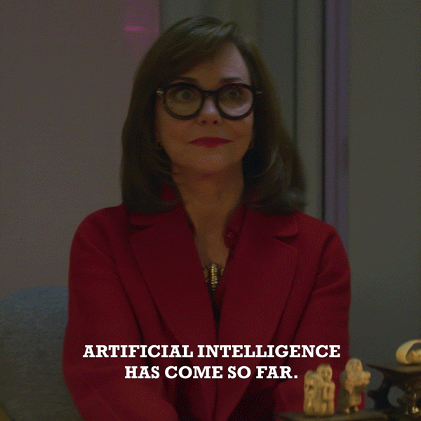 GIF de Sally Field falando "A IA já chegou tão longe".
