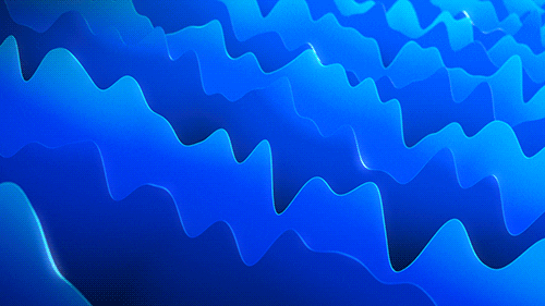 Animated GIF of a series of blue waves rising and falling.