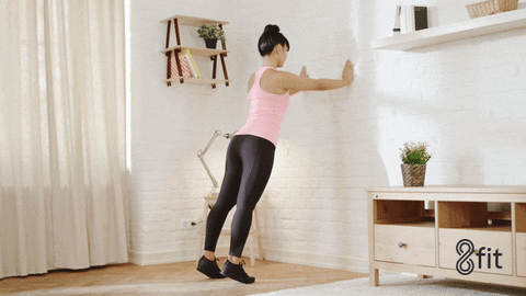 Wall Pushup GIF by 8fit