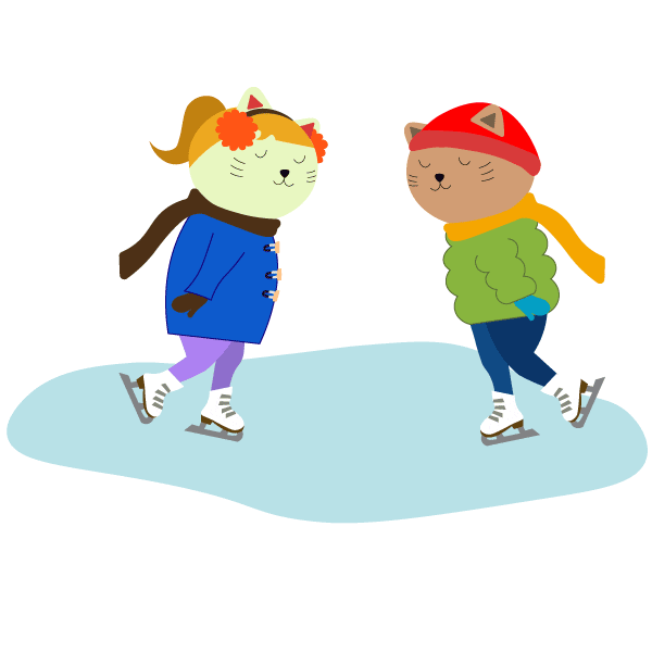 Ice Skating Kiss Sticker by KitNipBox for iOS & Android GIPHY