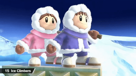 Image result for the ice climbers smash gif