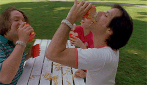 food eating hungry wet hot american summer whas