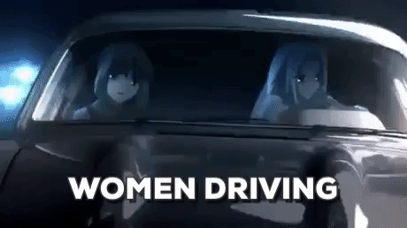 Women Driving in funny gifs