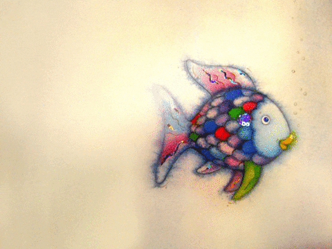 Entity shares gif of rainbow fish