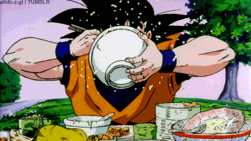 Dragon Ball Z Eating GIF - Find & Share on GIPHY
