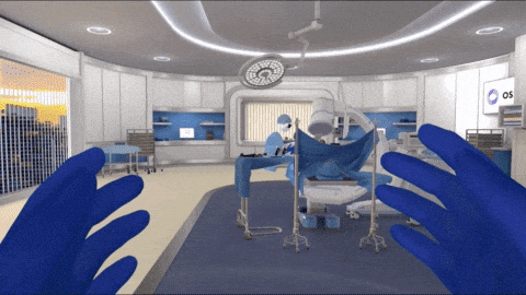 Animated GIF of surgery in VR from Facebook's GIPHY account.