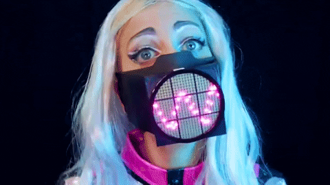 Lady Gaga Cosplay LED Mask Dancing