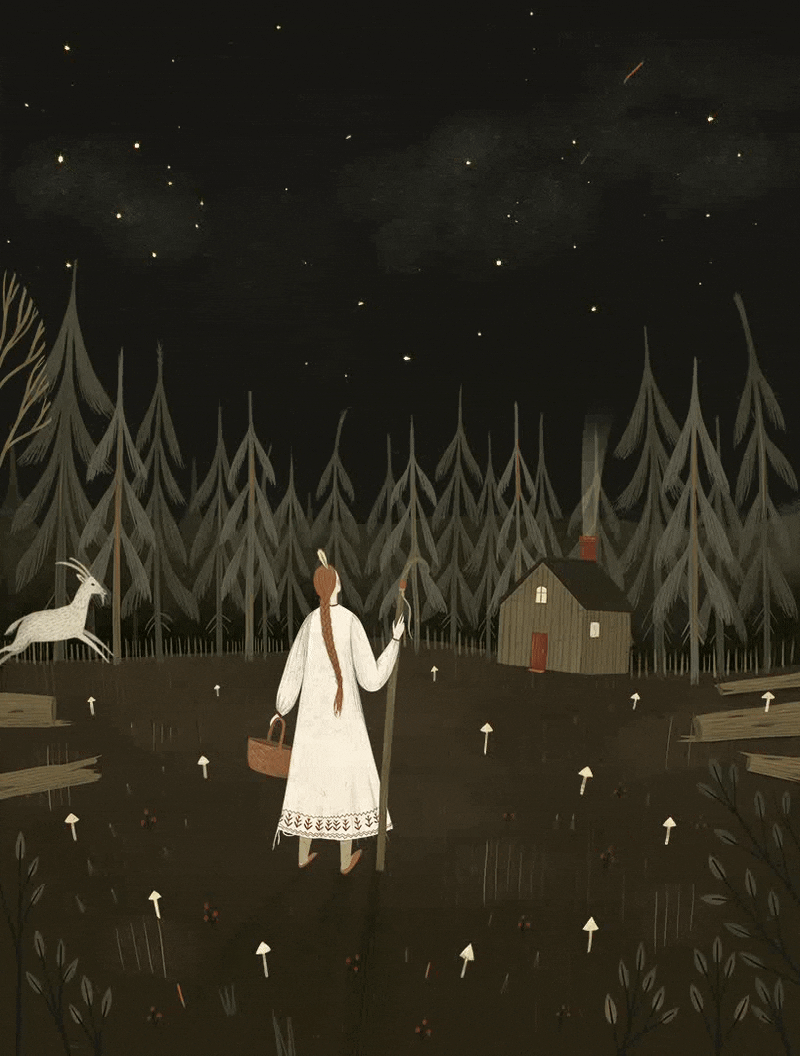 Night Magic GIF by Alexandra Dvornikova