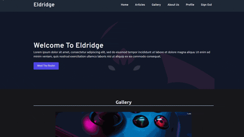 Demo of the Guild Announcement website