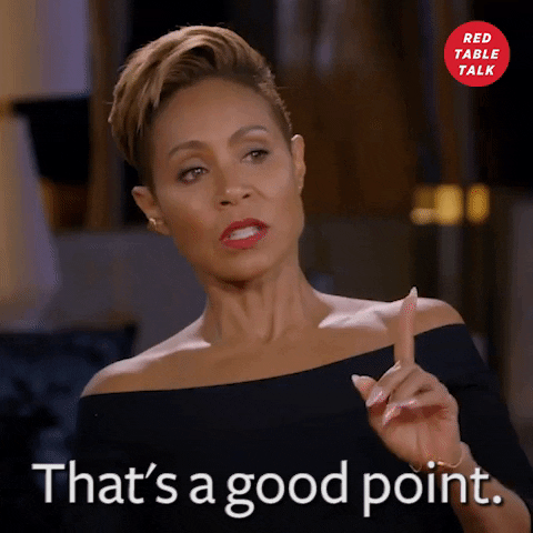 Jada Pinkett Smith Good Point GIF by Red Table Talk - Find & Share on GIPHY