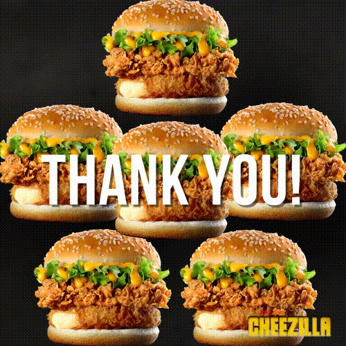 Cheezilla Thank You Gif By Kfc Malaysia Find Share On Giphy