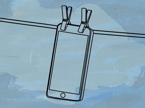 Handy nass geworden