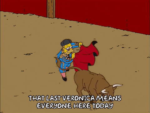 Episode 16 Bullfighting GIF by The Simpsons
