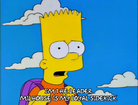 A GIF of Simpsons naming his Sidekick