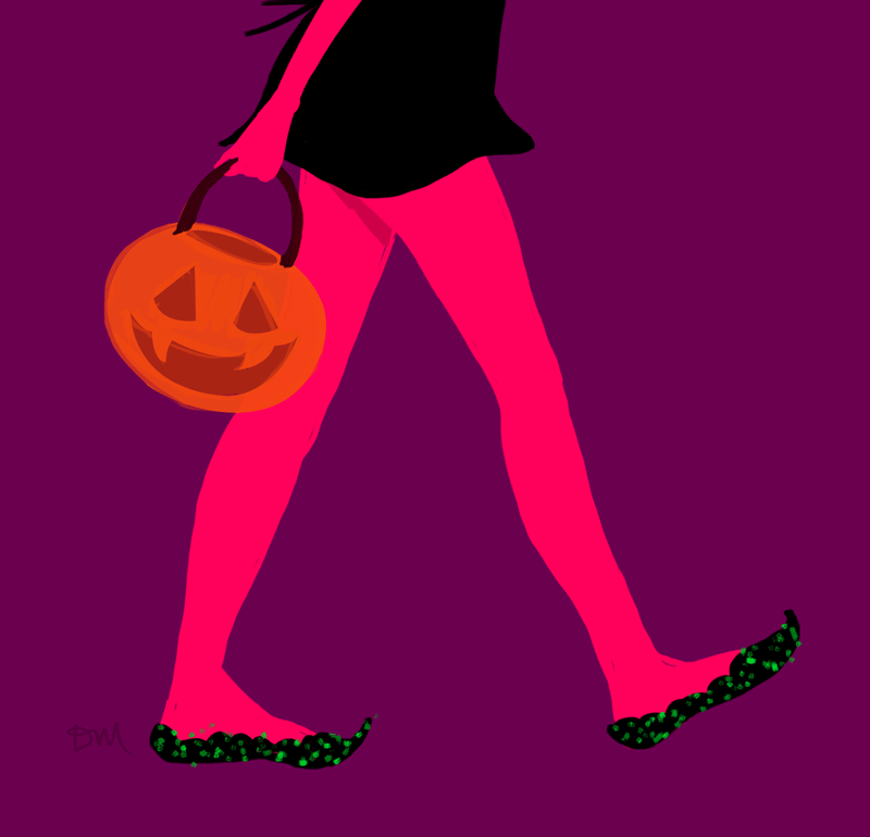 Denyse halloween trick or treat trick or treating art