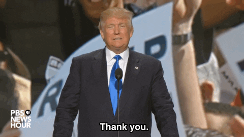 Image result for donald trump gif thank you