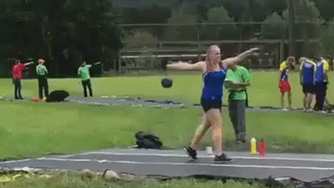 Weight throw nut shot Funny Gif