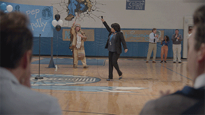 Kimberly Hebert Gregory Mic Drop GIF by Vice Principals - Find & Share