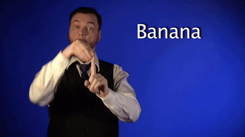 Sign Language Banana GIF by Sign with Robert - Find & Share on GIPHY