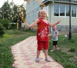 Lucky Kid in funny gifs