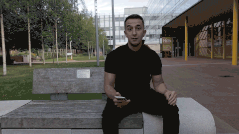 Animated GIF of a person shrugging with a confused expression, representing a business owner confused about where their website traffic went