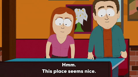 Table Booth GIF by South Park  - Find & Share on GIPHY