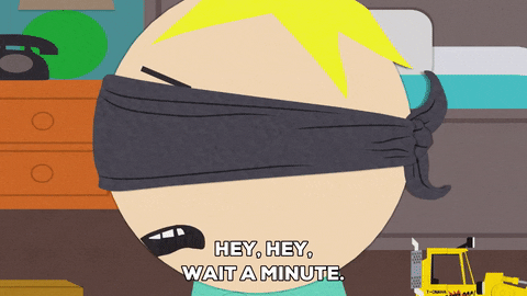 South Park scared bdsm butters scotch blindfold GIF