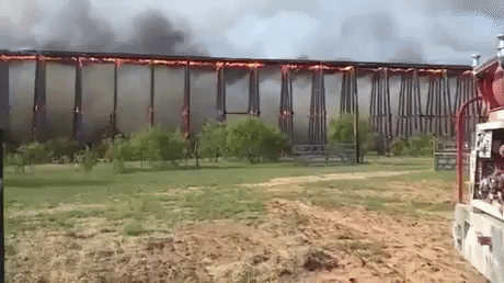Rail Road Collapse in funny gifs
