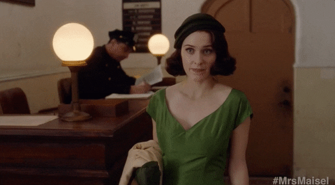 Rachel Brosnahan Yes GIF by The Marvelous Mrs. Maisel - Find & Share on GIPHY