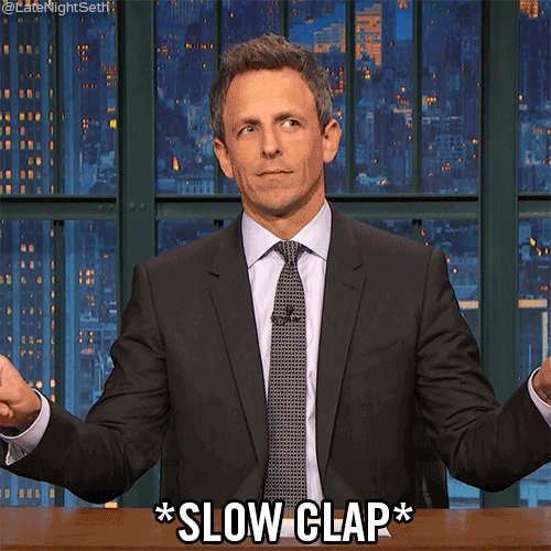 Seth Meyers Slow Clap By Late Night With Seth Meyers Find And Share On Giphy