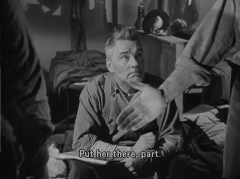 NO GOING BACK JOHN HUSTON GIF BY WARNER ARCHIVE